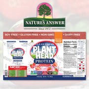 Genceutic Naturals Plant Head vegan protein strawberry powder packaging barcode 780g