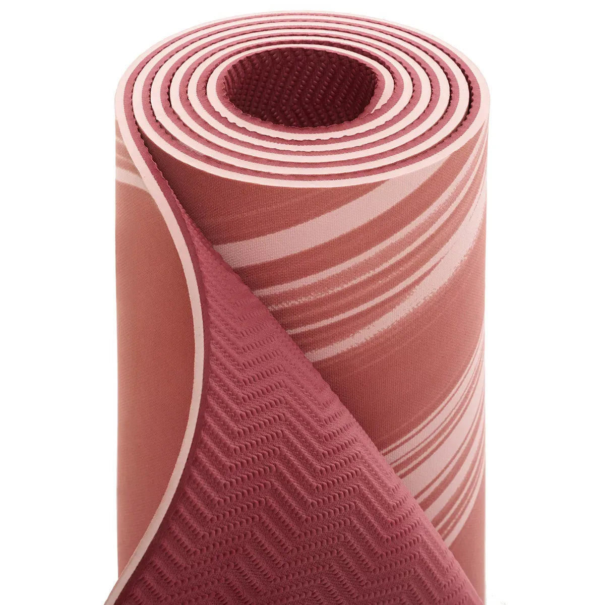 Lolë Yoga Mat with 2-in-1 Strap, Ash Rose Marble - 6mm Thick TPE