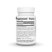 Supplement facts & ingredients image: Source Naturals Tribulus Extract 750mg tablets ingredient panel 30 count