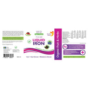 Barcode image: Swedish Nutra Liquid Iron supplement 500ml barcode packaging