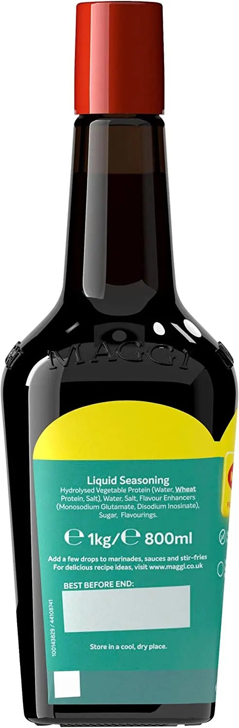 Maggi Professional Classic Liquid Seasoning ingredients label 800ml
