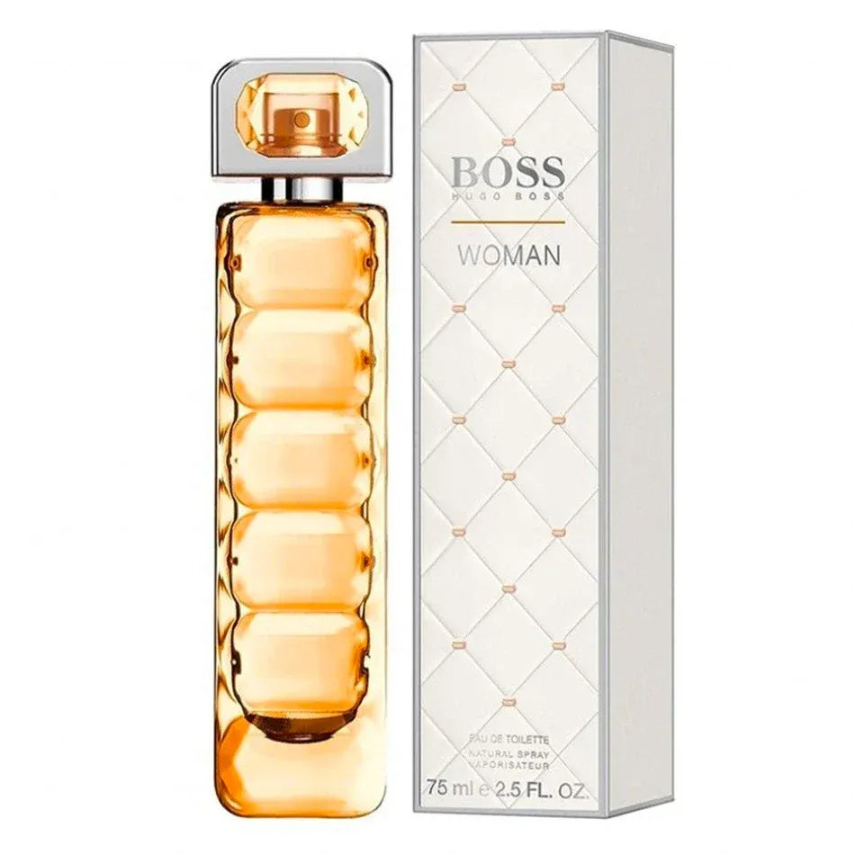 Front Image: Hugo Boss BOSS Woman eau de toilette 75ml bottle & box front packaging