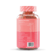 Novomins Menopause Gummies Strawberry 60 Count ingredients nutritional label with barcode