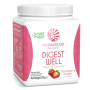 Sunwarrior Shape Digest Well Strawberry Cooler plant based drink mix powder tub 270g