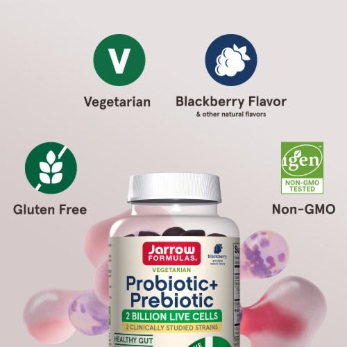 Jarrow Formulas Probiotic + Prebiotic 2 Billion CFU - 50 Gummies