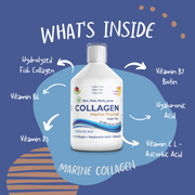 Lifestyle/use image: Swedish Nutra marine collagen liquid berry flavour daily use 500ml