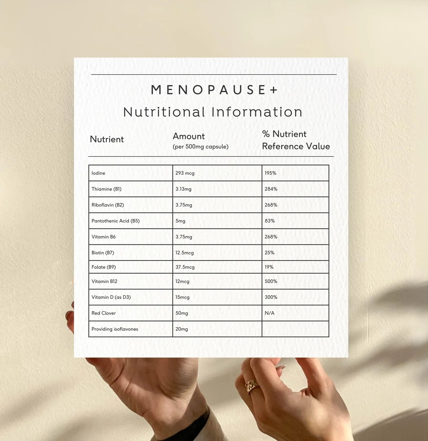 Doctor Seaweed Menopause+ nutrition facts and ingredients 120 capsules
