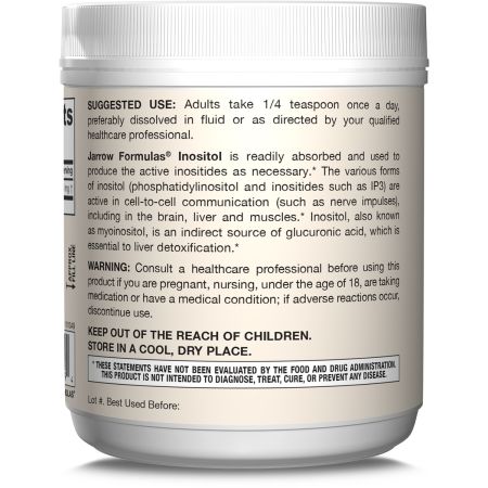 How to Use Image: Jarrow Formulas Inositol powder 600mg per serving usage instructions 227g
