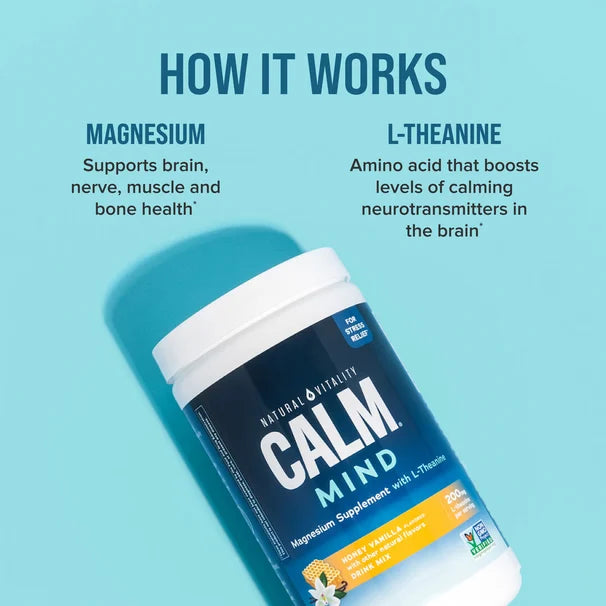 CALM MIND MAGNESIUM + L-THEANINE POWDER - HONEY VANILLA