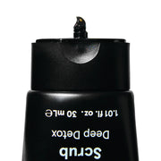 Lumin Charcoal Face Scrub for Men, 30mL tube, on white background.