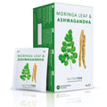 Nutra Tea Tè alle Erbe Foglia di Moringa & Ashwagandha | 20 Bustine Biodegradabili | 40g