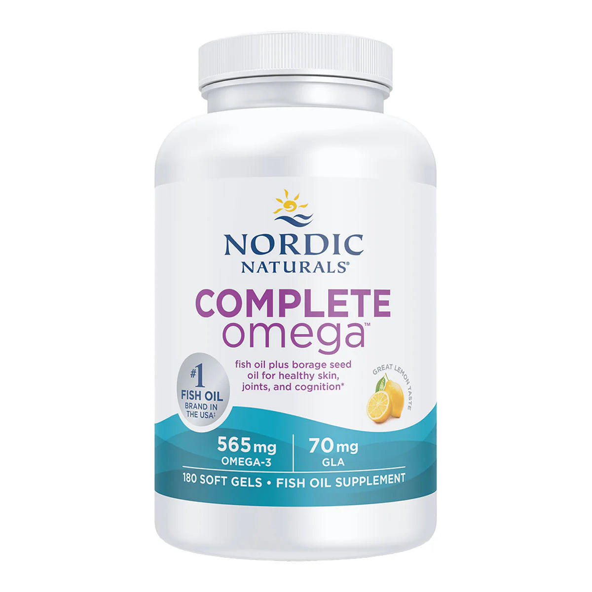 Nordic Naturals Complete Omega Softgel - 565mg Omega 3 con GLA Limone