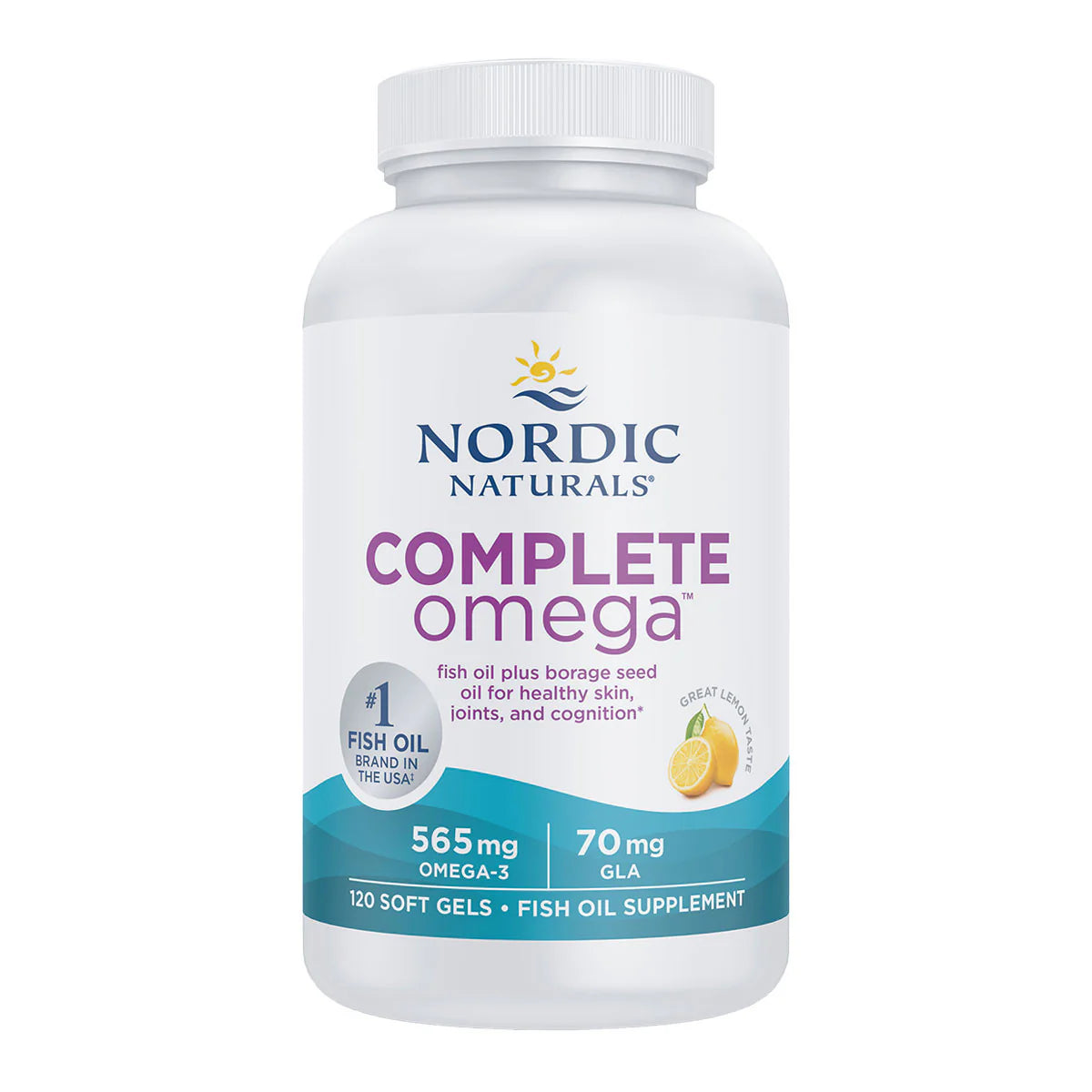 Nordic Naturals Complete Omega Softgel - 565mg Omega 3 con GLA Limone