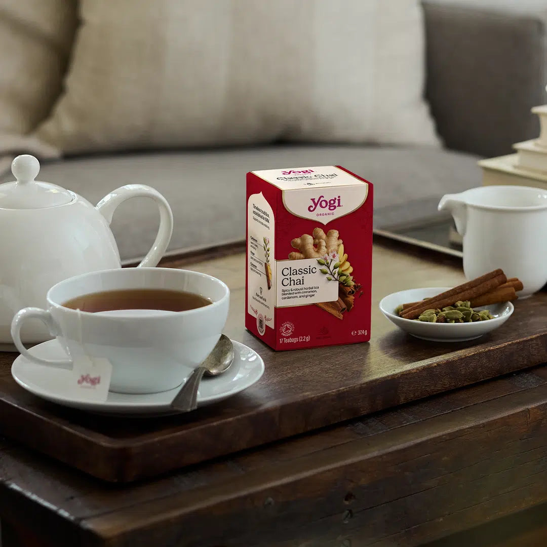 Yogi Tea Organic Classic Chai Herbal Tea box 17 teabags 37.4g