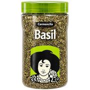 Carmencita Dried Basil 180g plastic container front packaging