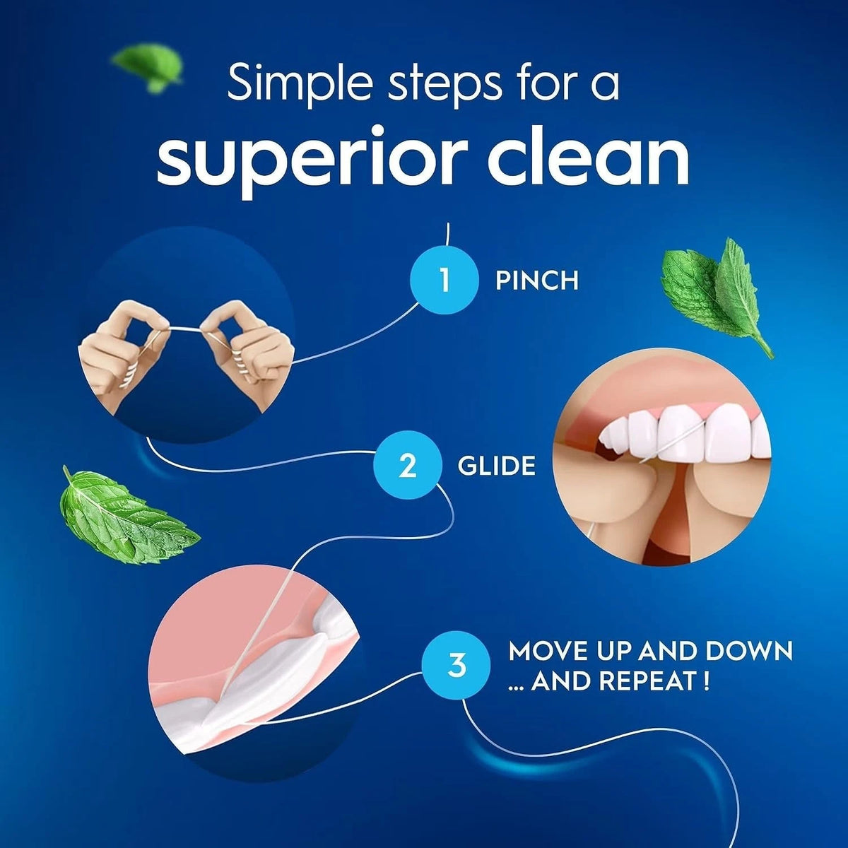Oral-B Essential Waxed Mint Dental Floss 50m how to use