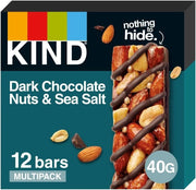 KIND Dark Chocolate Nuts and Sea Salt snack bars box 12 x 40g