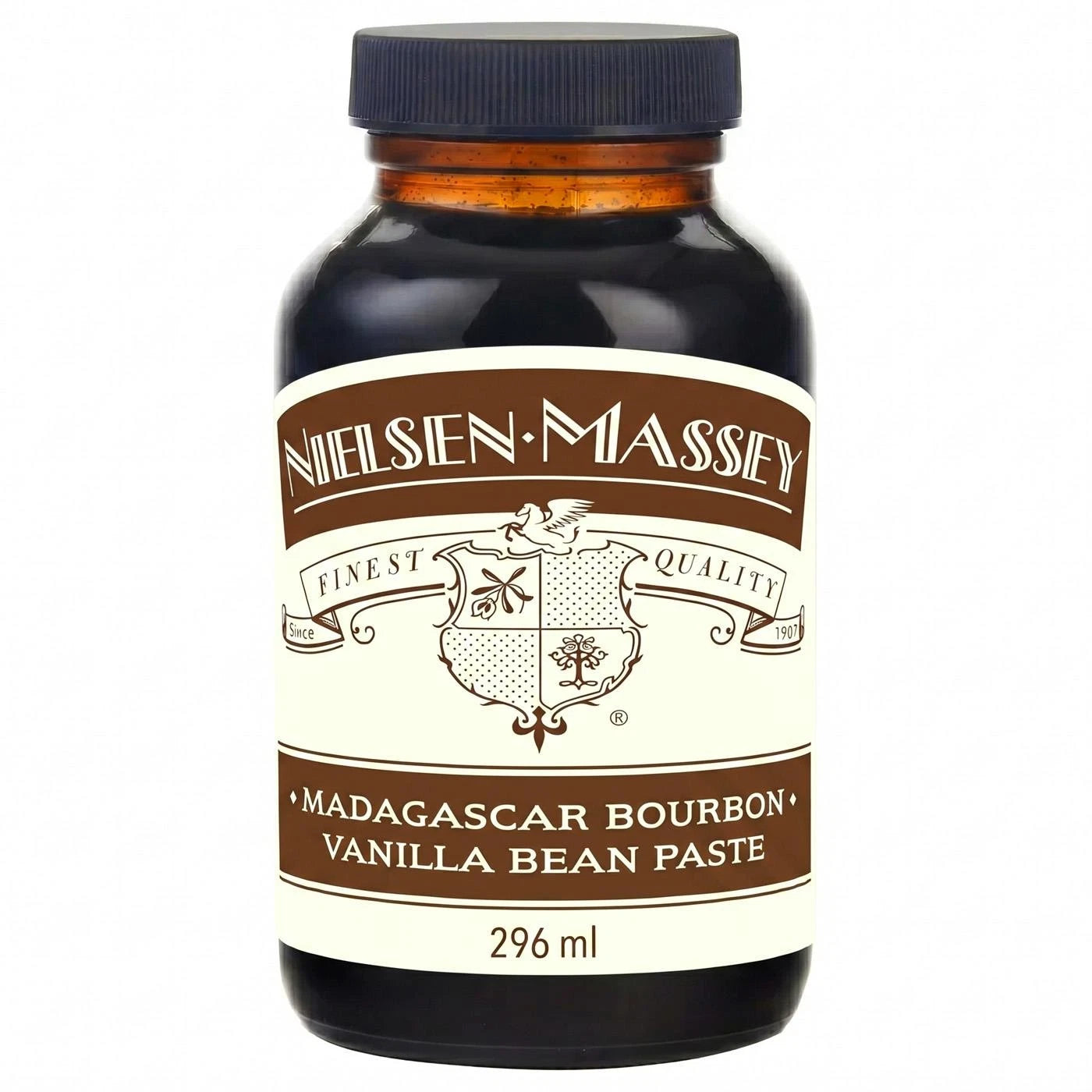 Nielsen-Massey Madagascar Bourbon Vanilla Bean Paste bottle 296ml with real vanilla bean seeds