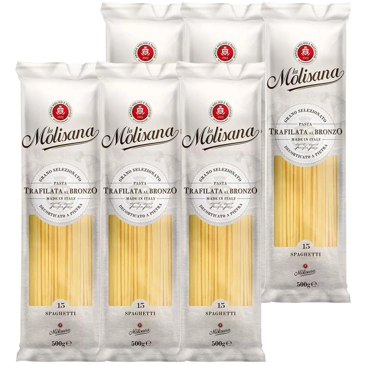 La Molisana Spaghetti No.15 Italian pasta pack 6 x 500g