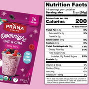 Prana Organic Overnight Chia Berry Fairies with Oats 800g bag nutrition information
