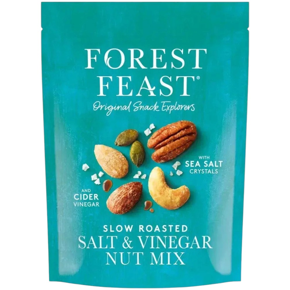 Forest Feast Slow Roasted Salt and Vinegar Nut Mix savoury nut and seed snack 1kg pack front packaging