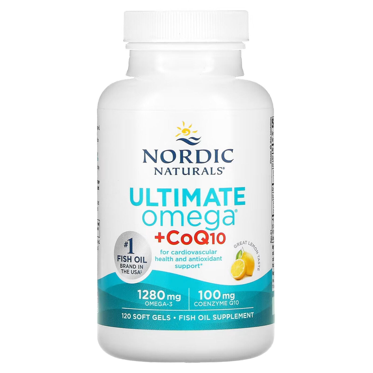Nordic Naturals Ultimate Omega 1280mg + CoQ10 bottle - 120 Softgels
