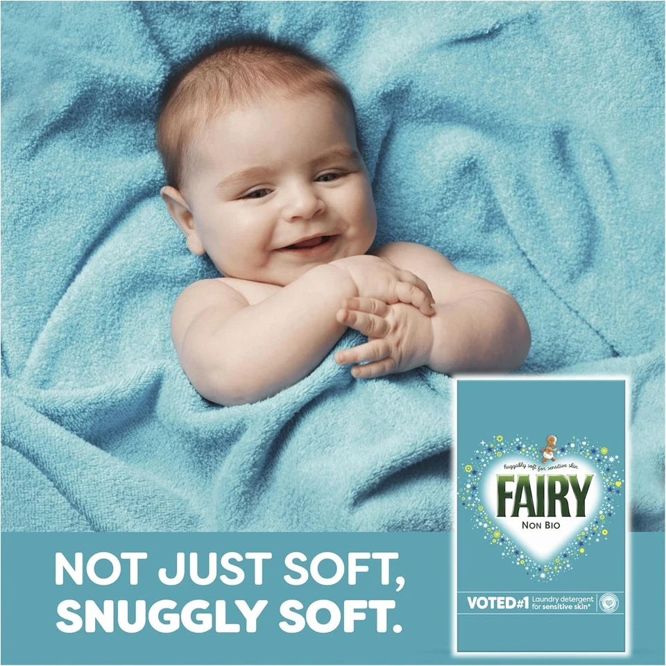 Fairy Non Bio Fast Dissolving Laundry Powder 3kg used for everyday laundry care