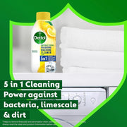 Dettol 5 In 1 Antibacterial Washing Machine Cleaner Lemon 250ml