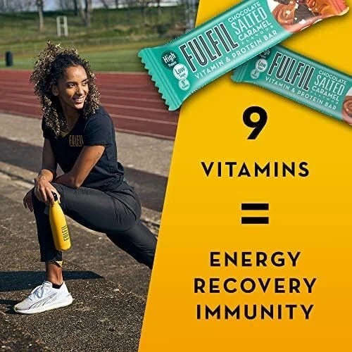 Fulfil Chocolate Salted Caramel protein bar nutrition 15 x 55g