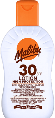 Malibu SPF30 Lotion Protection Non-Titanium – 200ml Advanced Sun Protection Without Titanium Dioxide