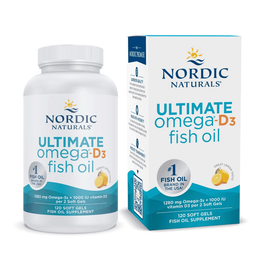 Nordic Naturals Ultimate Omega-D3 - 1280mg Omega-3 + 1000 IU D3 - Lemon Softgels